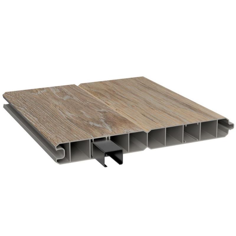 Plotová doska hladká DuoFuse PVC WOD-PRINT Barnwood Grey