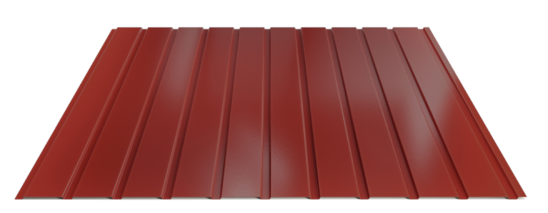 Trapézový plech Hornval E7 Elevácia Super 25 Polyester Gloss 0,5 mm RAL 3009