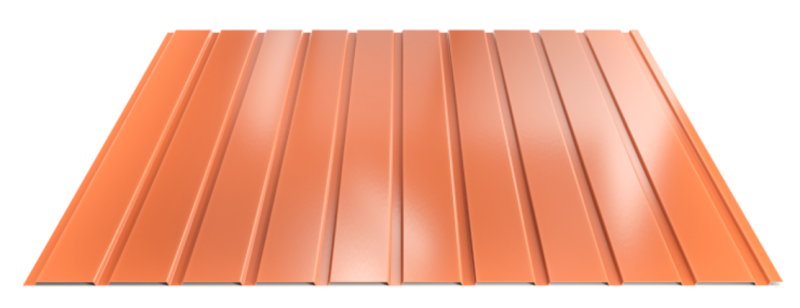 Trapézový plech Hornval E7 Elevácia Super 25 Polyester Gloss 0,5 mm RAL 8004