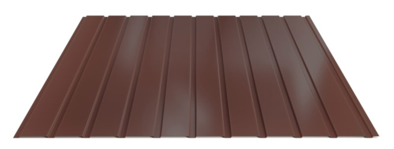 Trapézový plech Hornval E7 Elevácia Super 25 Polyester Gloss 0,5 mm RAL 8017