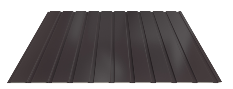 Trapézový plech Hornval E7 Elevácia Super 25 Polyester Gloss 0,5 mm RAL 9005
