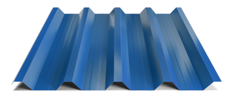Trapézový plech Hornval T55 MAX Polyester Gloss 0,7 mm RAL 5010