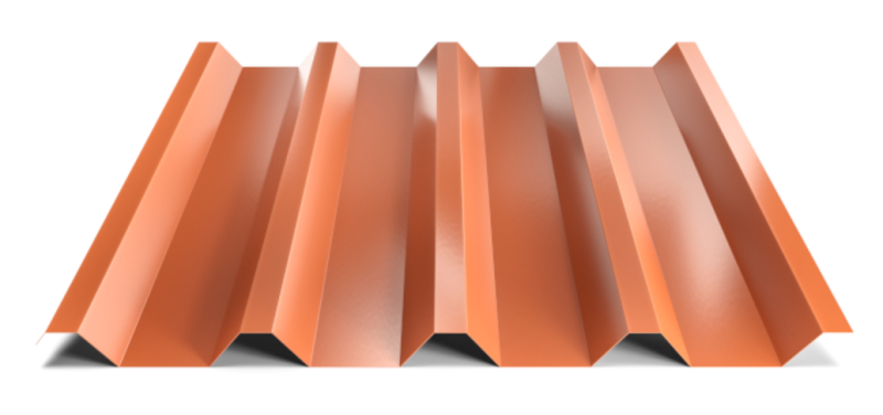 Trapézový plech Hornval T55 Super 25 Polyester Gloss 0,5 mm RAL 8004