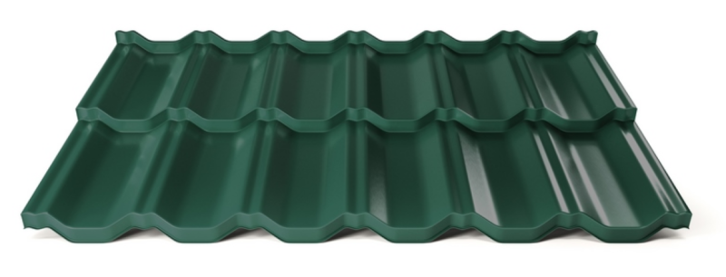 Modulárna plechová strešná krytina Hornval H2 25 / 350 Super 25 Polyester Gloss RAL 6005