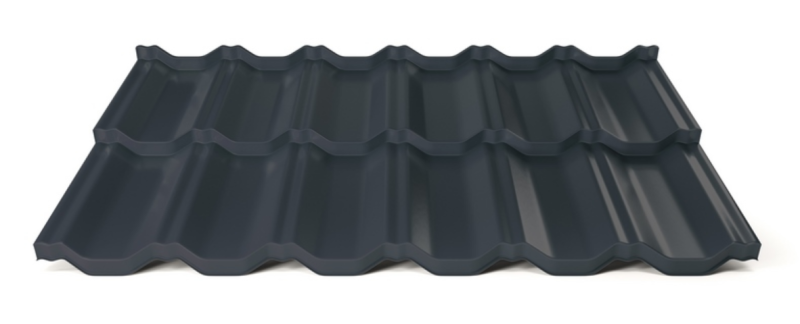 Modulárna plechová strešná krytina Hornval H2 25 / 350 Super 25 Polyester Gloss RAL 7016