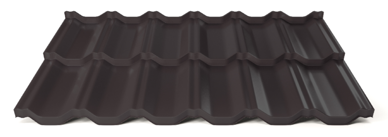 Modulárna plechová strešná krytina Hornval H2 25 / 350 Super 25 Polyester Gloss RAL 9005