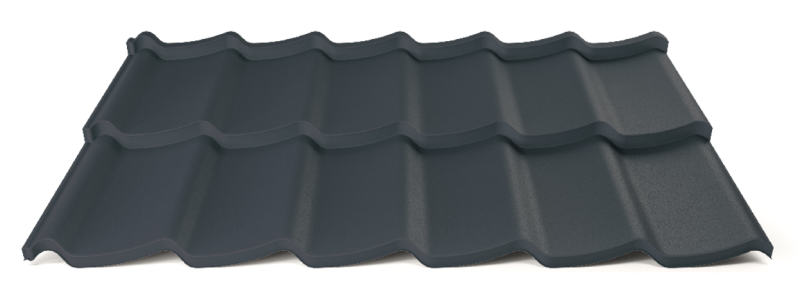 Modulárna plechová strešná krytina Hornval H7 20 / 350 3D Super Plus 35 Deep Matt RAL 7016
