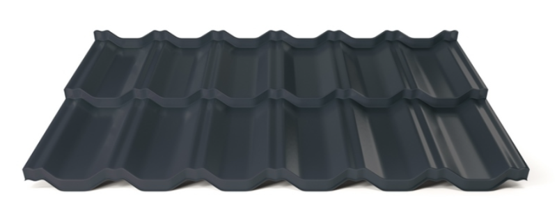 Modulárna plechová strešná krytina Hornval H2 25/350 Super Plus 35 Polyester Gloss RAL 7016