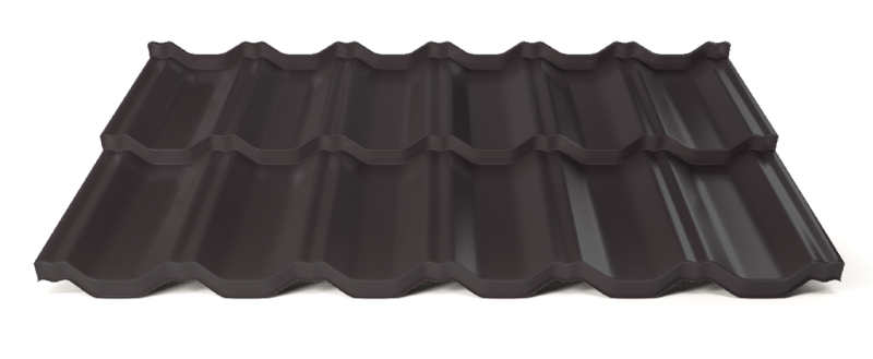 Modulárna plechová strešná krytina Hornval H2 25/350 Super Plus 35 Polyester Gloss RAL 9005