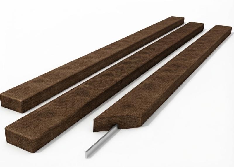 Lavičková doska s výstuhou 5,5 x 4,5 cm CLASSIC Hnedá