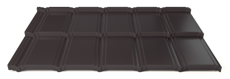 Modulárna plechová strešná krytina Hornval H5 30 / 350 Super Plus 35 Polyester Gloss RAL 9005