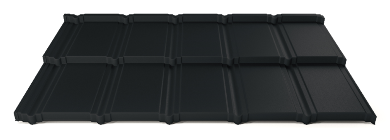 Modulárna plechová strešná krytina Hornval H5 30 / 350 Aluminium Matt RAL 9005
