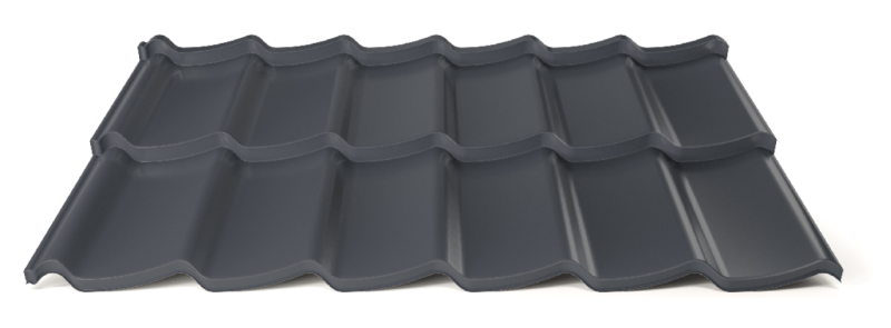 Modulárna plechová strešná krytina Hornval H7 20 / 350 3D Super 25 Polyester Gloss RAL 7024