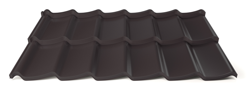Modulárna plechová strešná krytina Hornval H7 20 / 350 3D Super Plus 35 Polyester Gloss RAL 9005