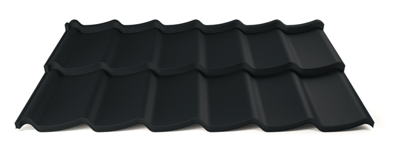 Modulárna plechová strešná krytina Hornval H7 20 / 350 3D Aluminium Matt RAL 9005