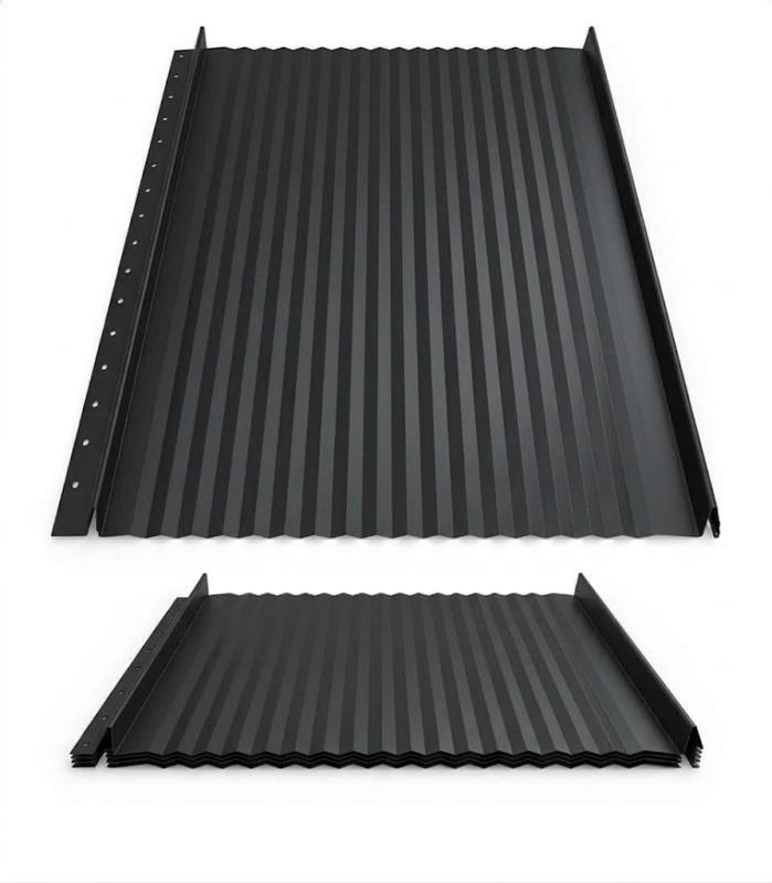 Hornval strešný panel Click H6 Vlna Super 25 Polyester Gloss 0,5 mm RAL 9005